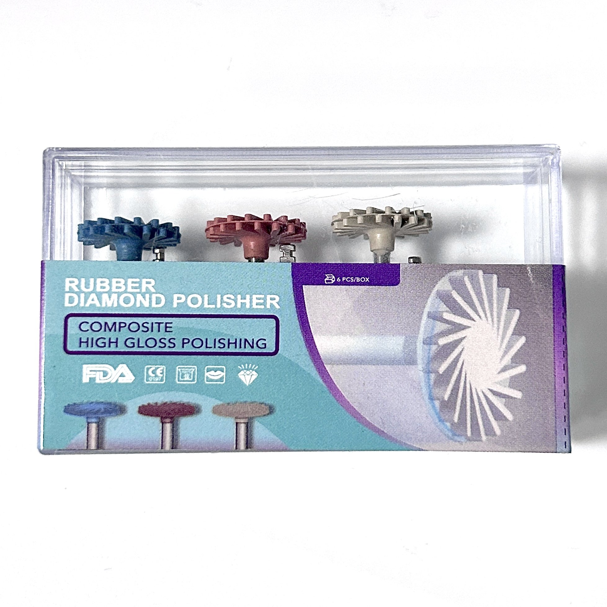 RAD0106 6-Pack/Box Dental Polishing Set Composite Resin Polishing Discs Spiral Polishing Wheel RA Silicone Composite Polisher