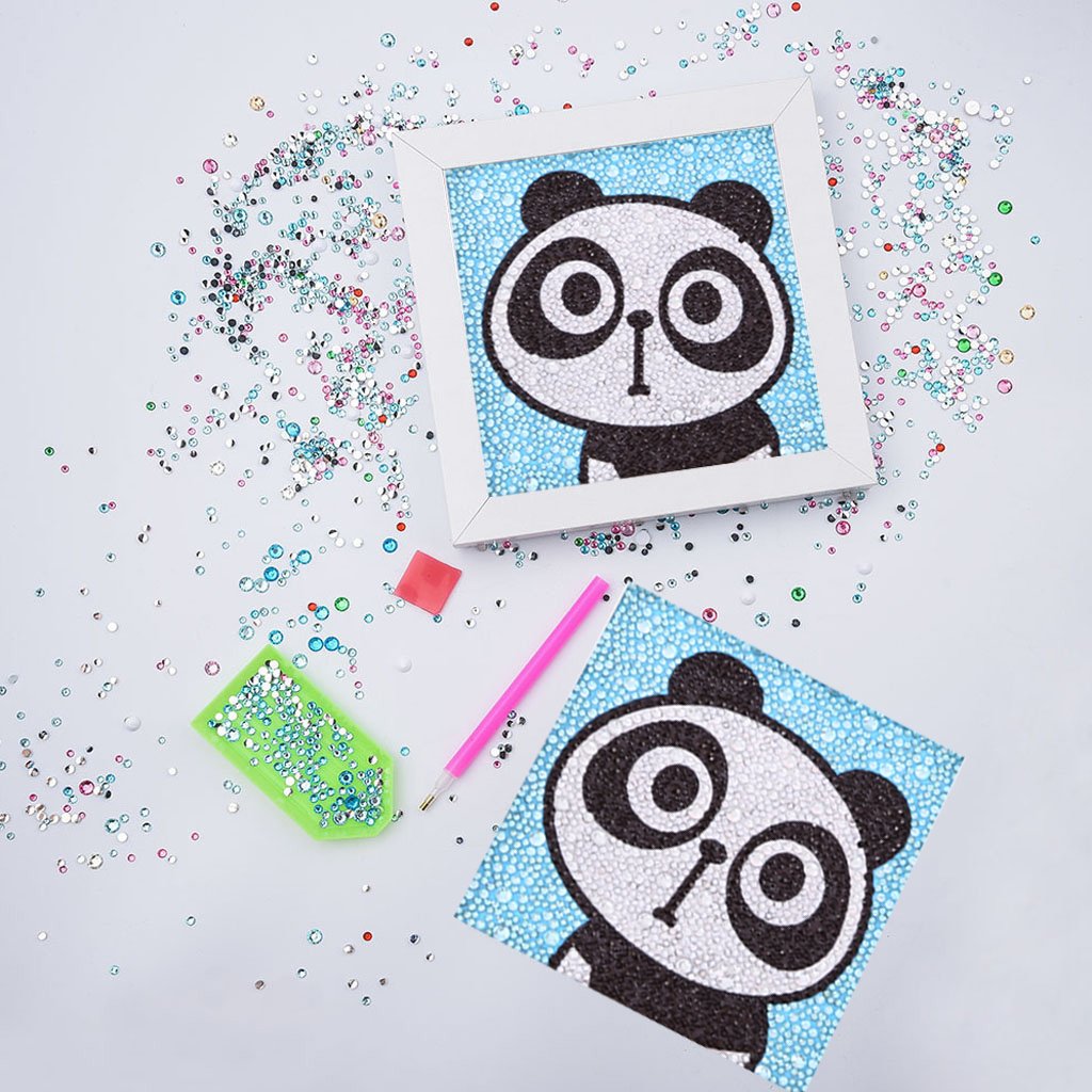 Wholesale Educational DIY Kids Toys Sets With Diamond Painting Tray Set Children's Full Diamond DIY Gift Kids Dot Art Handmade