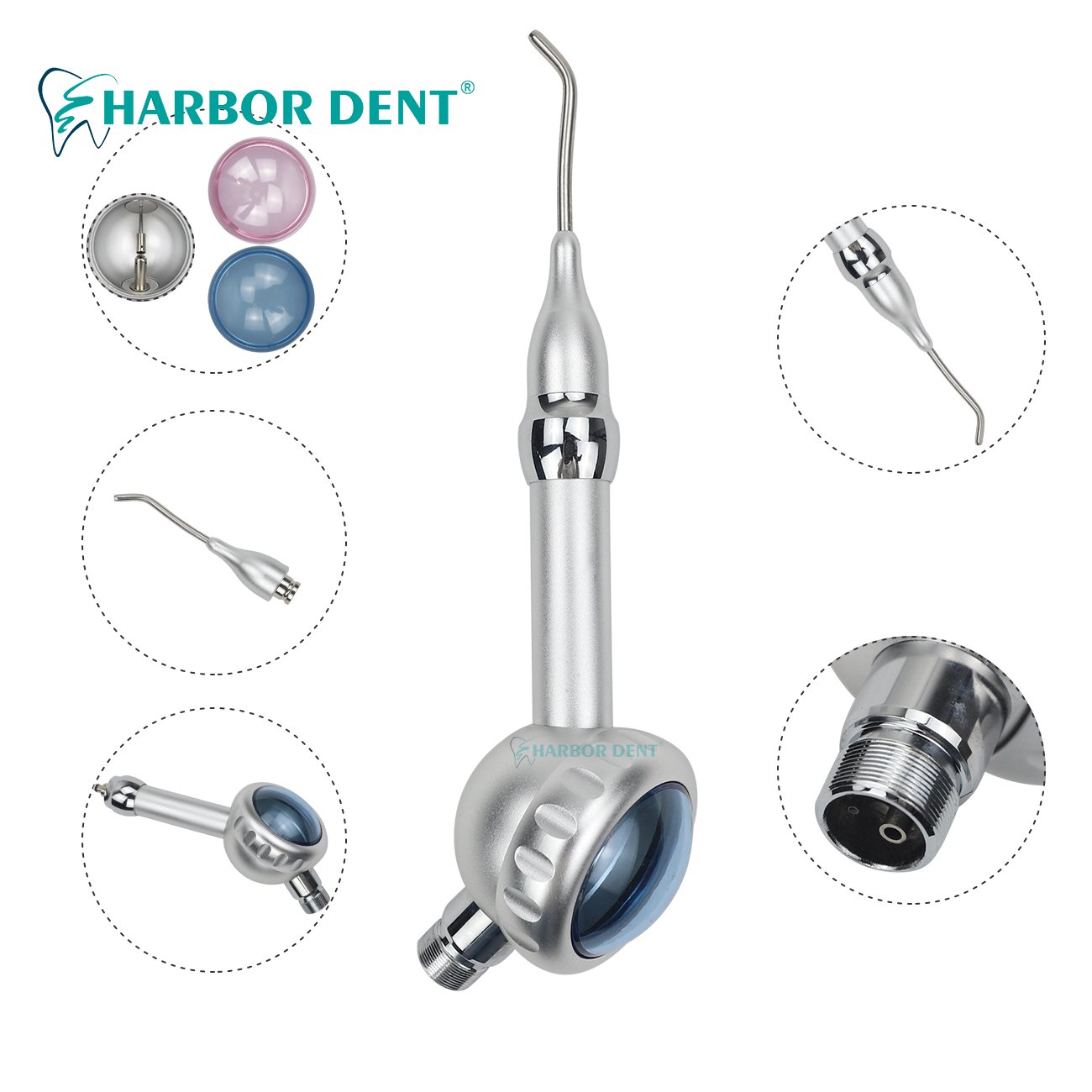 2-hole Dental metal Polisher Abrasion Sandblasting Teeth Polishing Gun Polishing tool