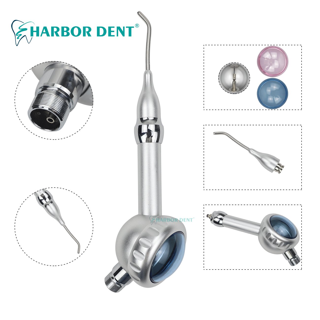 2-hole Dental metal Polisher Abrasion Sandblasting Teeth Polishing Gun Polishing tool