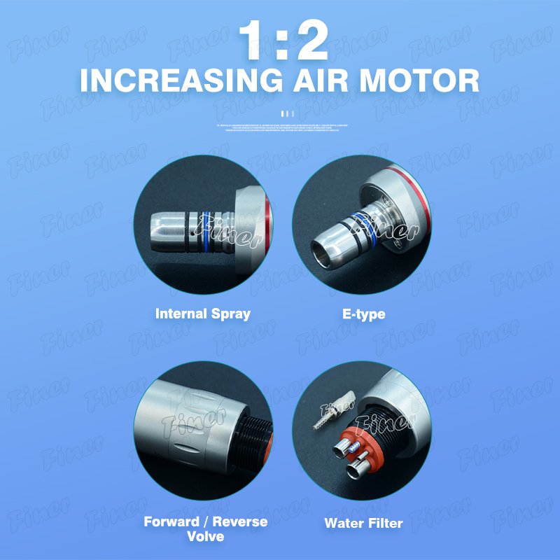 1:2 Dental lnsreacing Air Motor internal water spray 1:2 increasing air motor