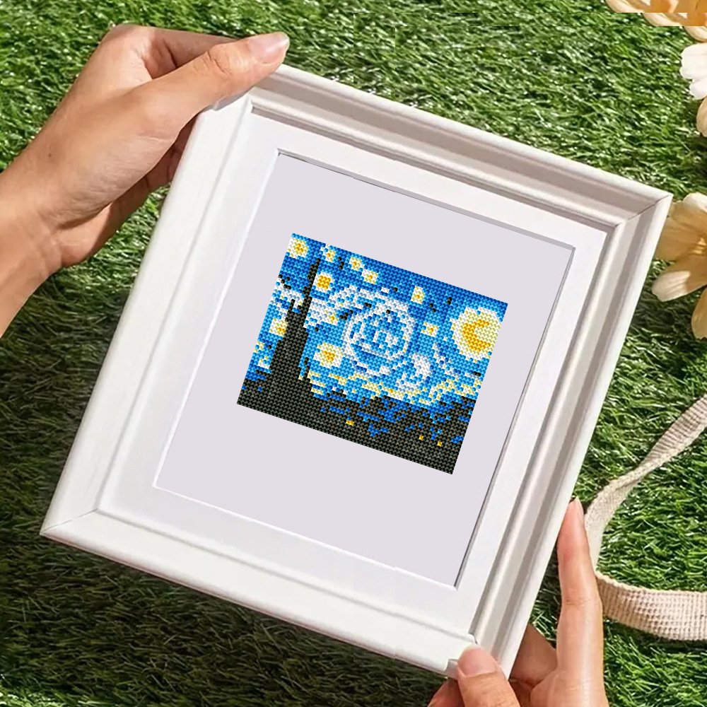 COOLEVE 8 Designs DIY Kids 5D Diamond Painting Kit Modern Mini Picture Art Box Beginner-Friendly Wall Plastic Printed Home Use