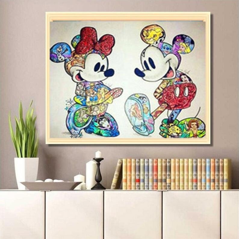 DIY 5D Diamond Painting Kit Full Drill custom cartoon mouse Diamond Art kit for Home Wall Decor wall painting