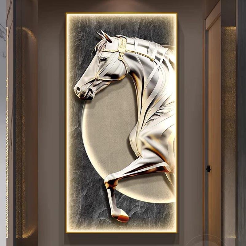Crystal Porcelain Wall Art Painting 3d Abstract Diamond Painting Animals For living room Decorations