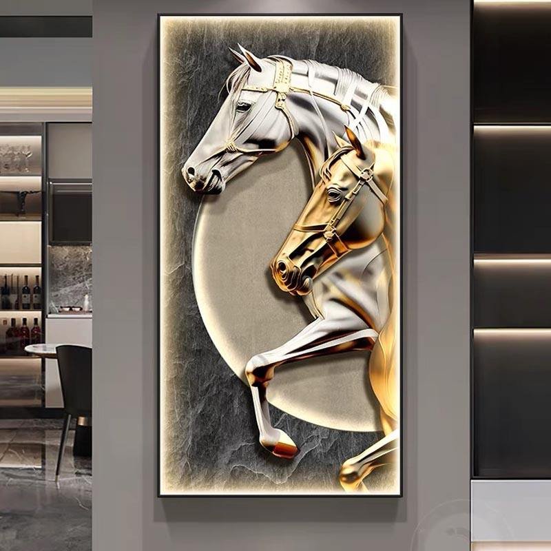 Crystal Porcelain Wall Art Painting 3d Abstract Diamond Painting Animals For living room Decorations
