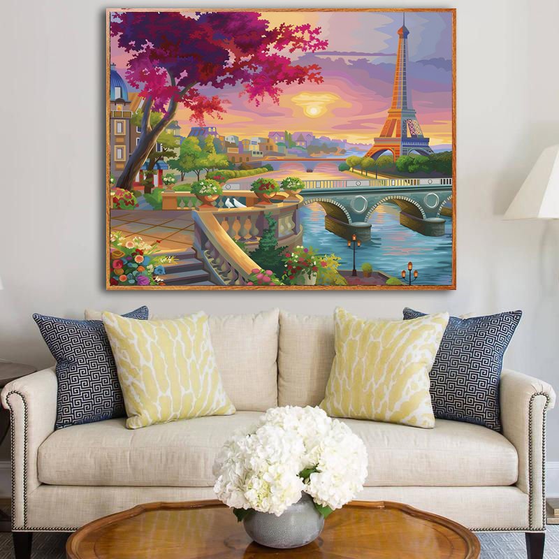 5D diy diamond painting set full diamond art canvas wall decoration landscape diamond painting