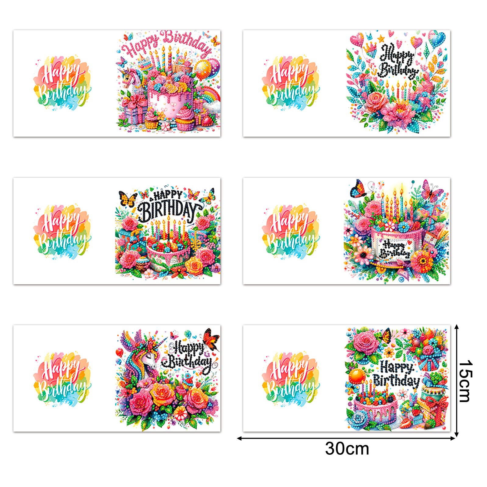 Flower 5D DIY Special Shaped Diamond Painting Greeting Cards for Birthday Thanksgiving Day
