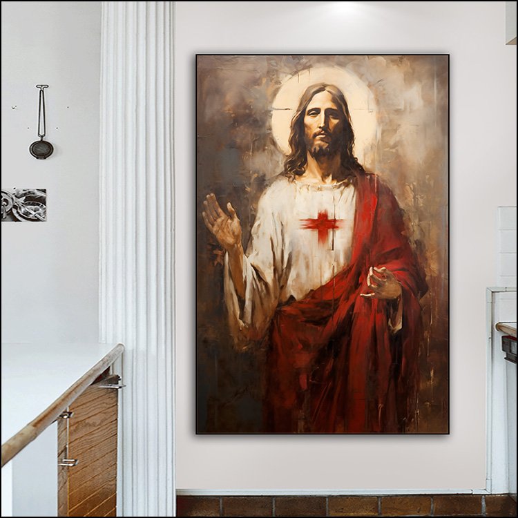 Jesus Portrait Christianity Decor Painting On Canvas Arts Murals Modern Religion Arts Led Diamond Paintings