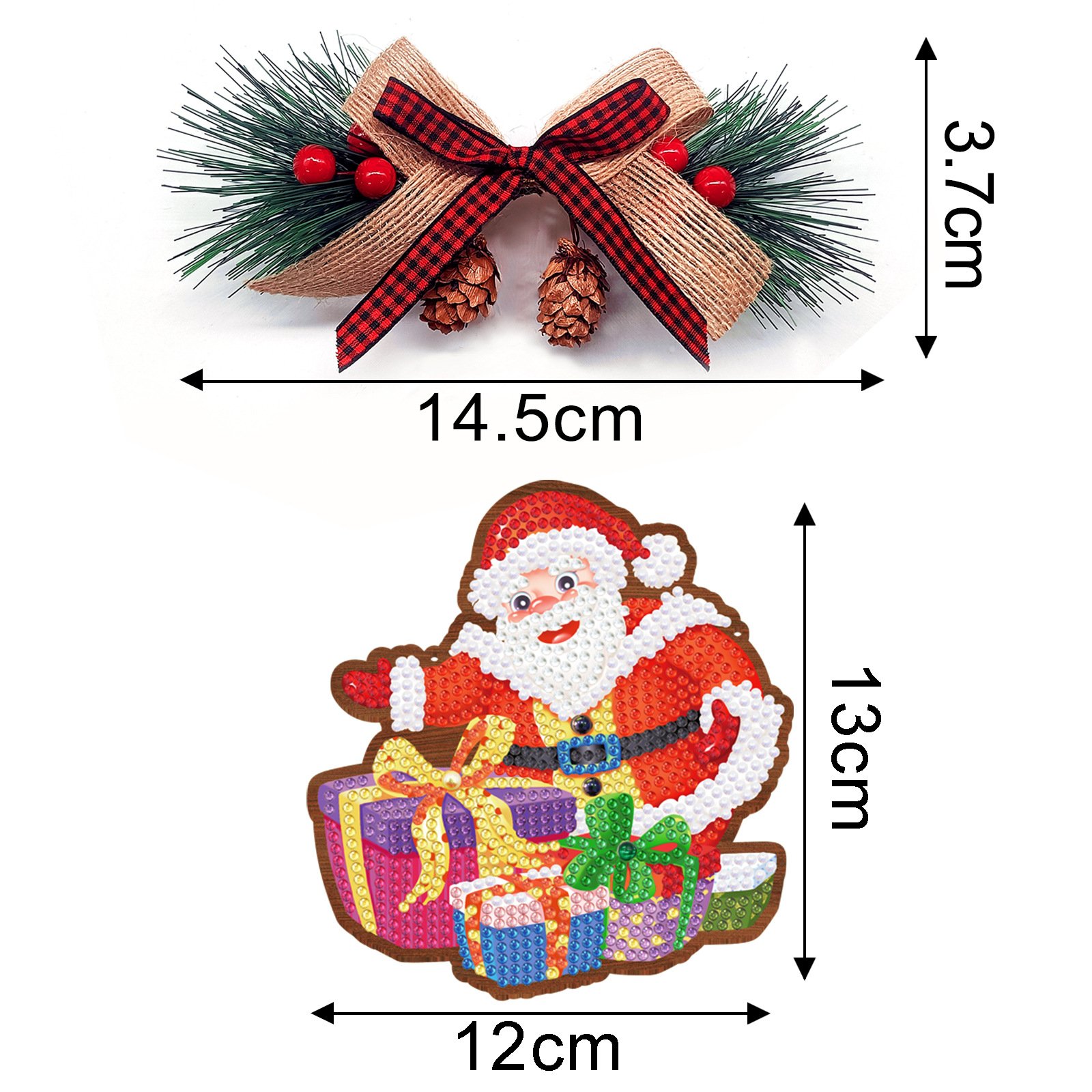 New Diamond Painting Christmas Pendant DIY Decorative Painting Wooden Christmas Tree Pendant Wholesale