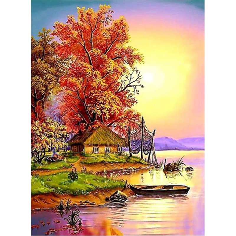 Sunset evening landscapes diamond painting full drill wall art craft art mosaic stone diamond art kit
