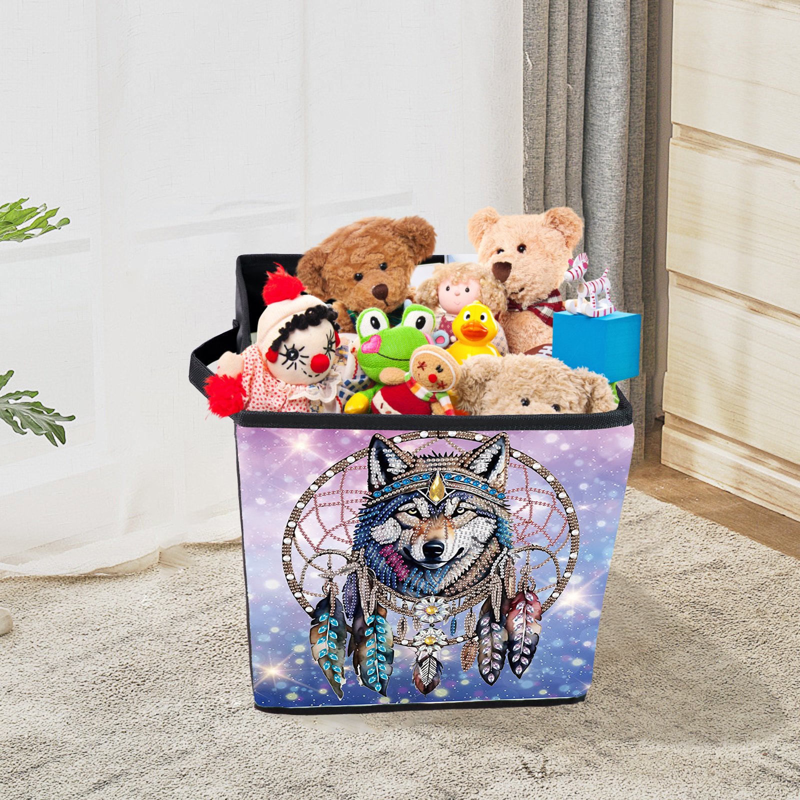 Wolf Dream Catcher Diamond Painting Storage Case DIY Art Table Craft