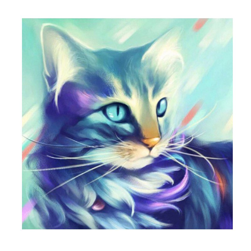 Diy Diamond Art Painting 5D Mosaic Diamond Embroidery Cross Stitch Home Decor Printed Cat Picture Rhinestones Animal Subject