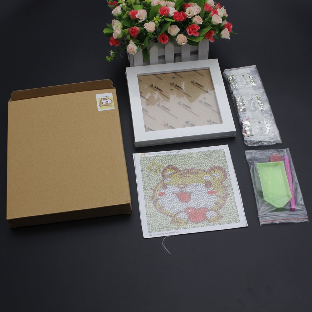 Wholesale Children's Diamond Painting with Frame DIY Gem Art Cute Animal 5d Diamond Painting for Kids