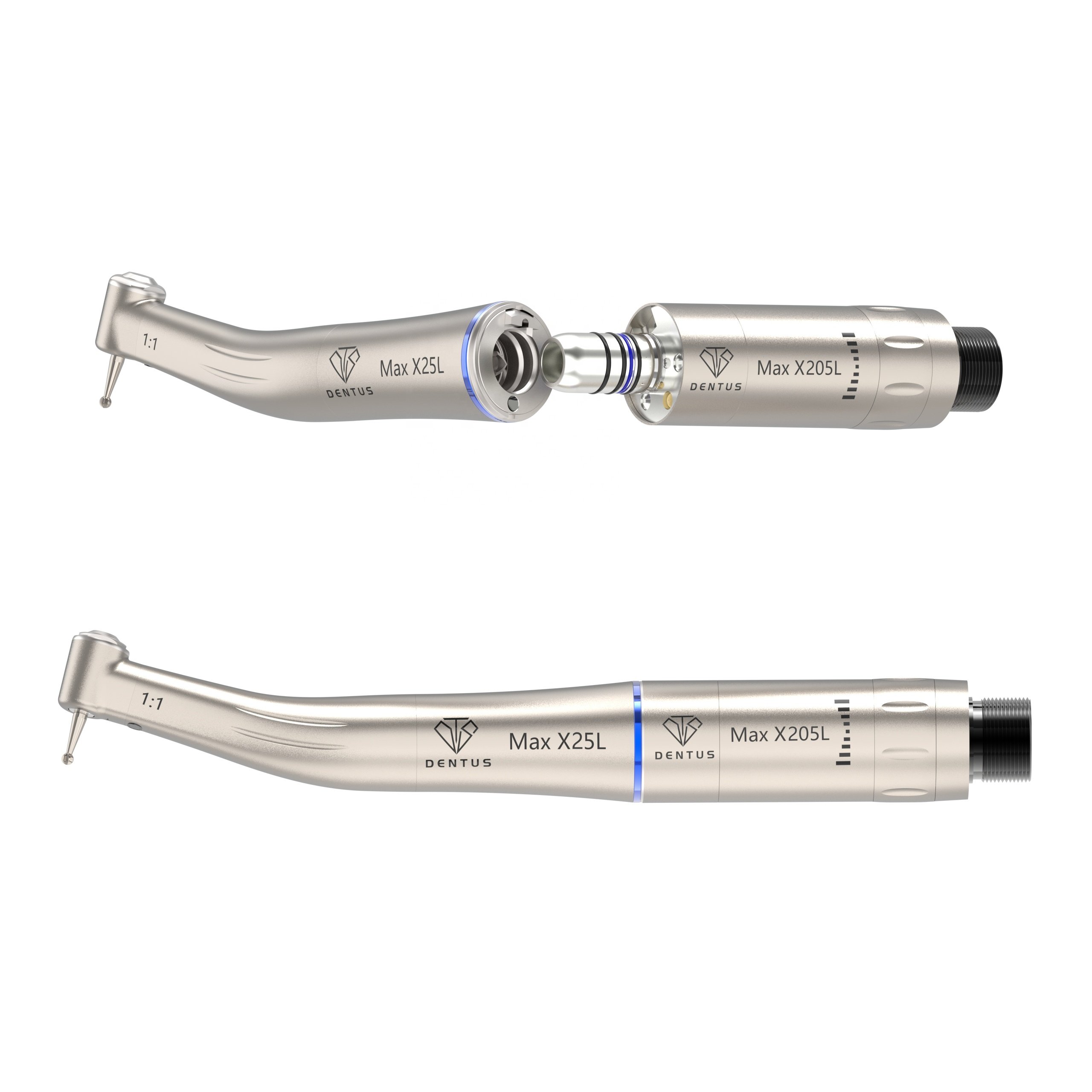 M205LG-B2 with LED Self Generator Micro Power E-type Internal Water Spray Contra Angle Dental Handpiece Air Motor