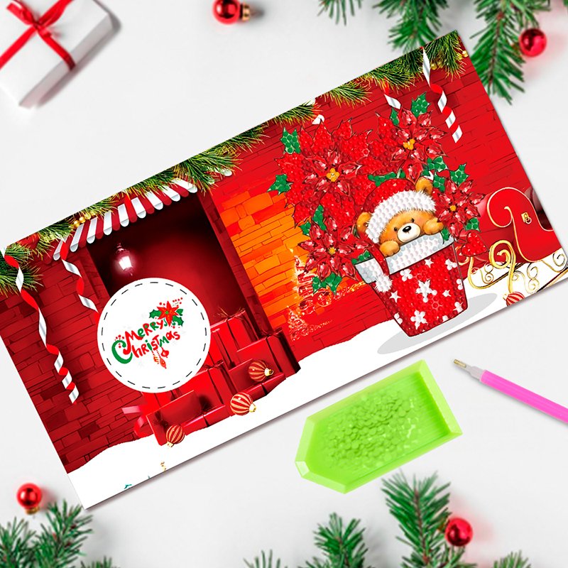 8Pcs Pack Diamond Painting Greeting Cards New Xmas Diamond Art Cards 5d Christmas Diamond Painting Cards for Adults