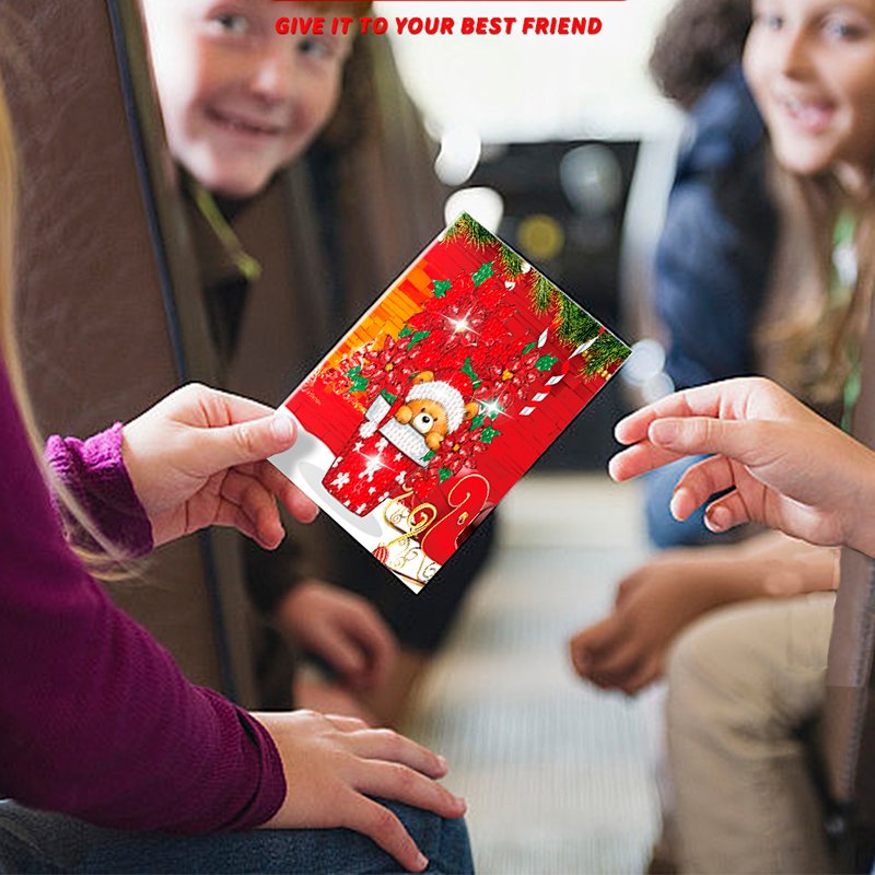 8Pcs Pack Diamond Painting Greeting Cards New Xmas Diamond Art Cards 5d Christmas Diamond Painting Cards for Adults