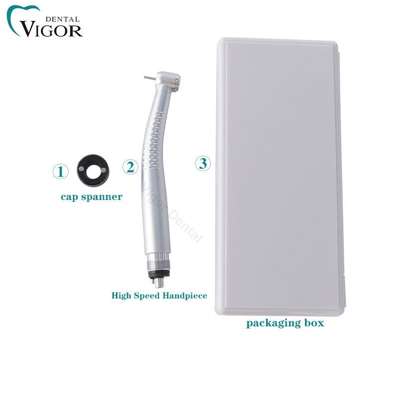 Dental High Speed Handpieces Shadowless 5 Water Spray Push Button with 5 LED Dental Turbine
