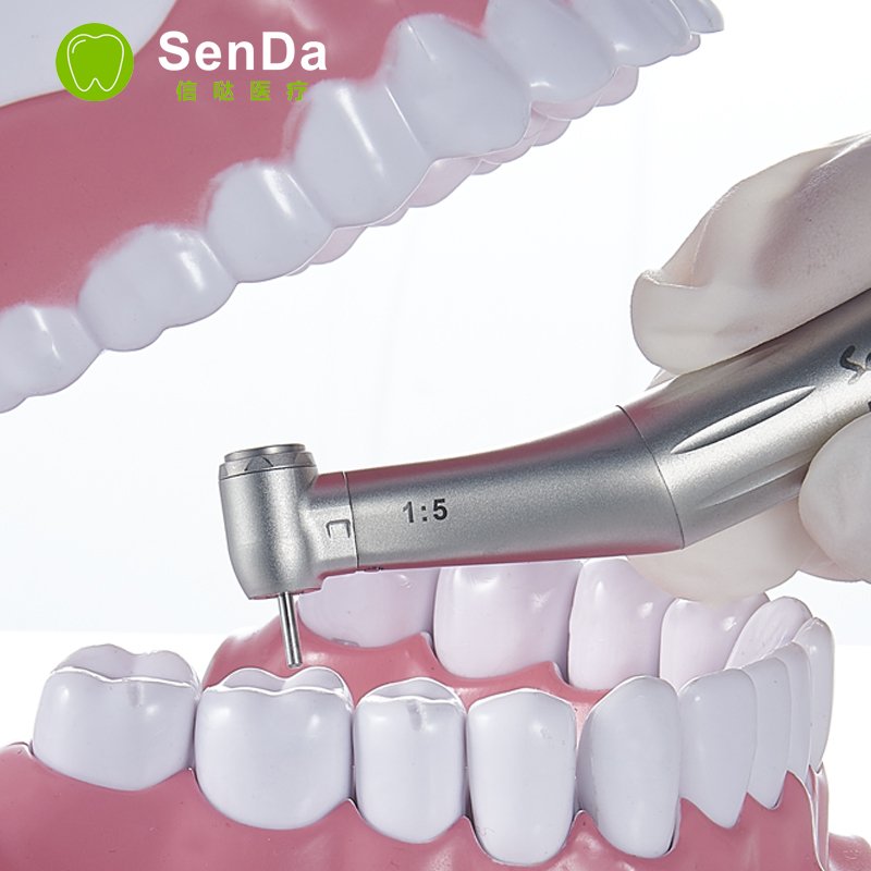 Good Quality Dental Instrument Germany Bearing Stainless Steel Speed Increase 1:5 Handpiece with LED Light