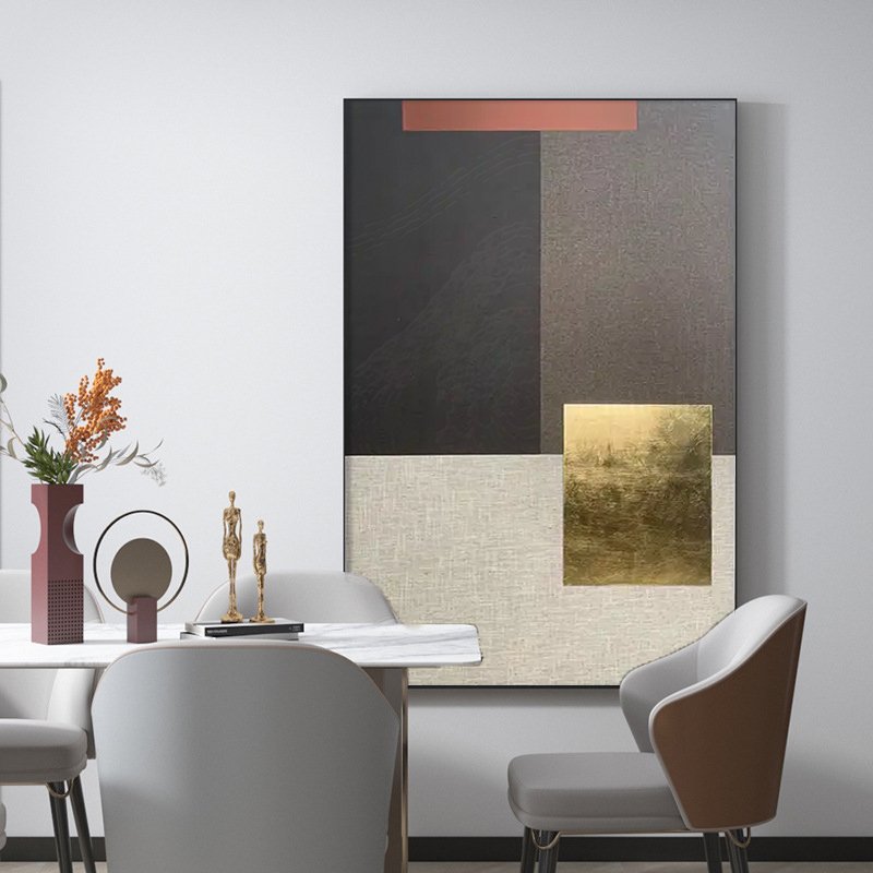 Wholesales Custom Large 3D Texture Oil Painting Geometric Abstract Canvas Oil Painting Living Room Decor Wall Art