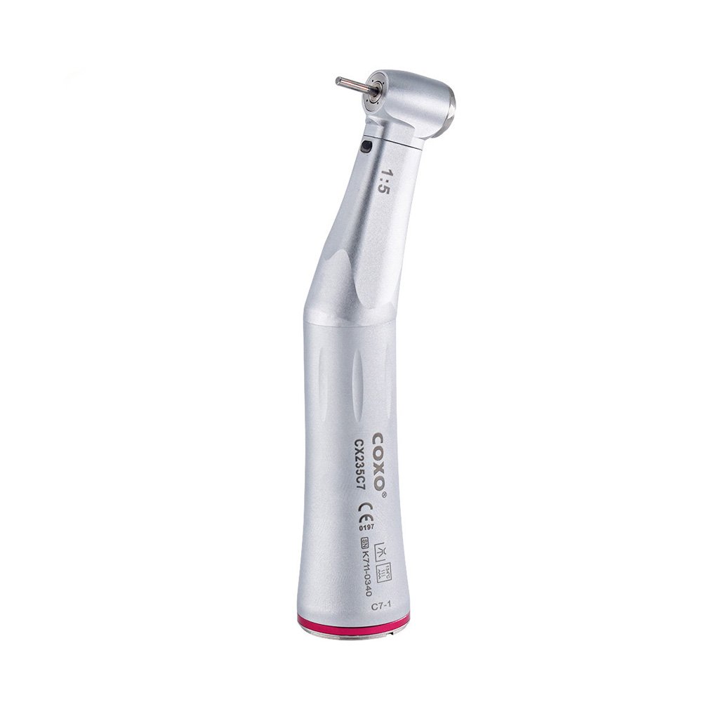 CX235C7 Dental 1:5 Optic Fiber Inner Channel 4 Water Spray Contra Angle Low Speed Handpiece
