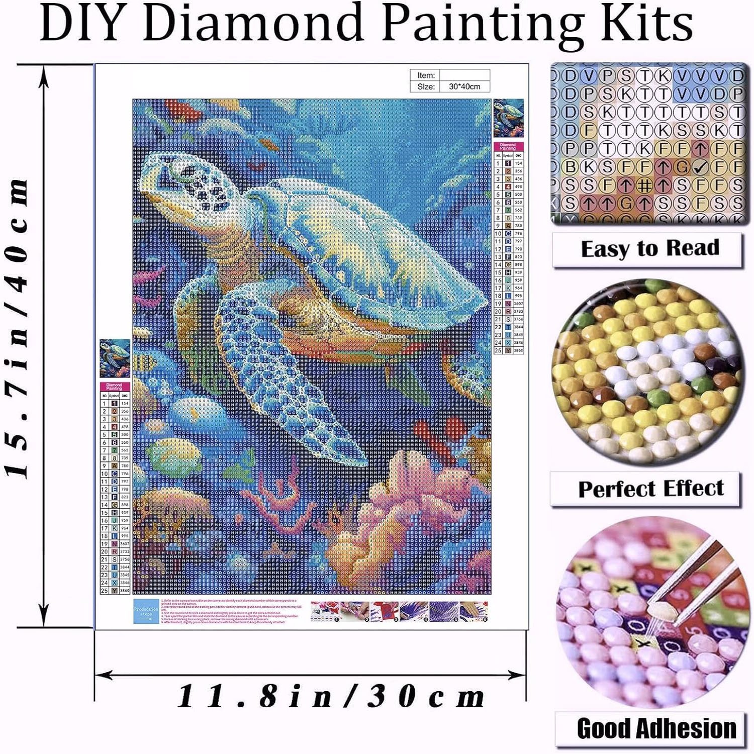 Adult Turtle Diamond Art Painting Kit DIY5D Deep Sea Turtle Diamond Painting Picture home and wall arts Decoration Art Painting