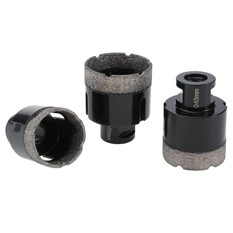 6Pcs Vacuum Brazed Diamond Dry Drilling Core Bits Set for Porcelain Tile Granite Marble Stone