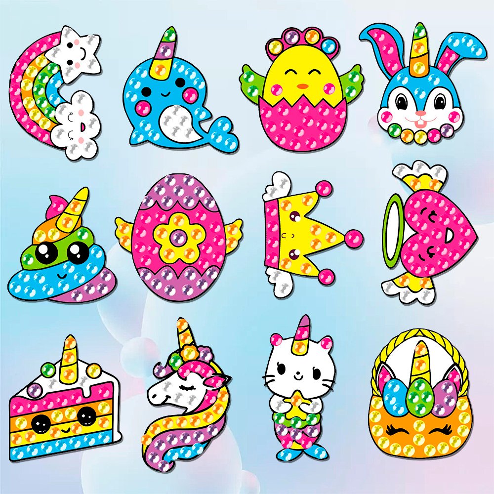 Hot Selling Art Crafts Animal Children 5D Diy Diamond Painting Stickers Kits for Kids