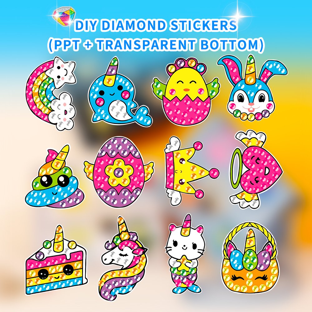 Hot Selling Art Crafts Animal Children 5D Diy Diamond Painting Stickers Kits for Kids