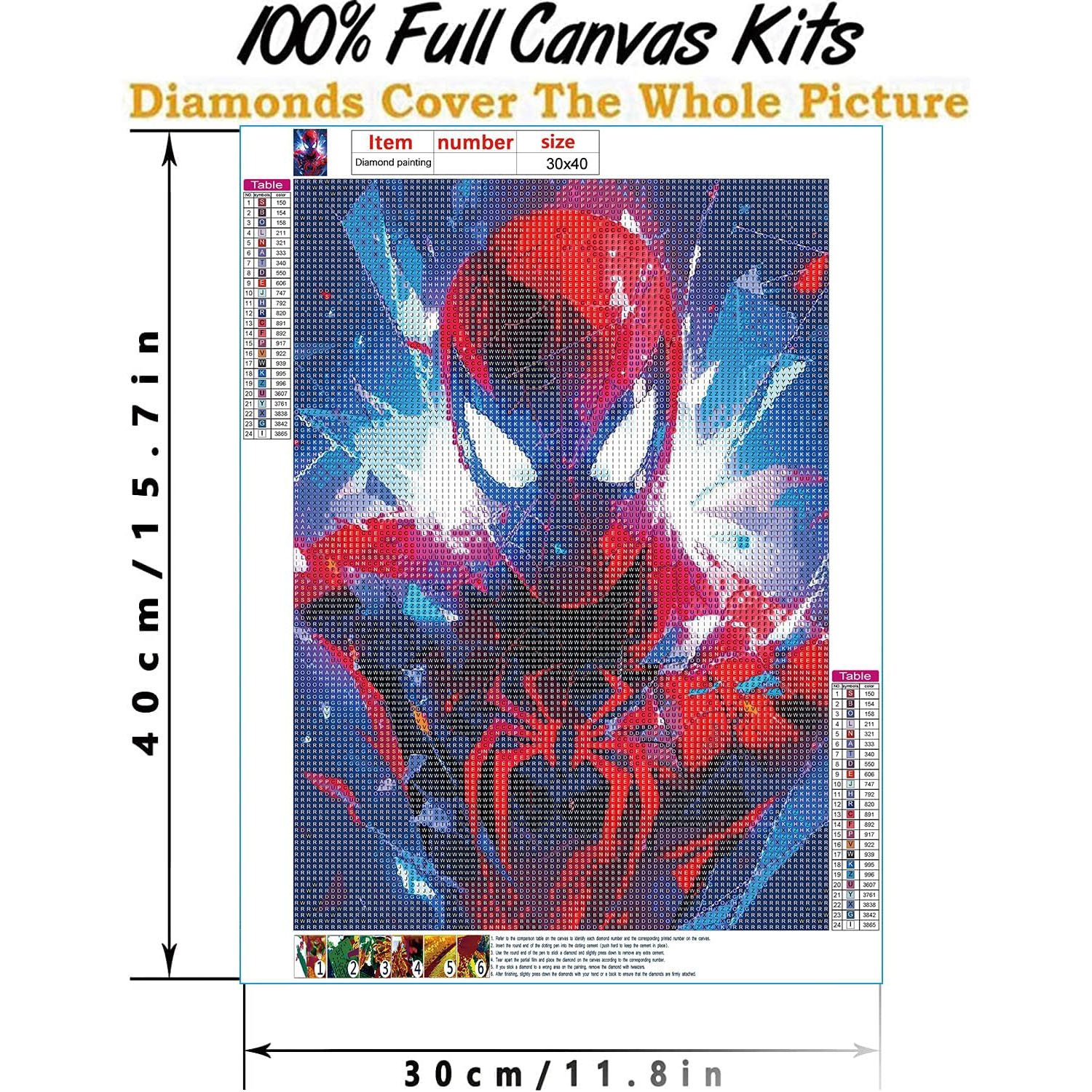 Adult Diamond Painting Set Cartoon DIY 5D Sparkling Spider Man Diamond Art Set Home painting and wall arts Decoration Artwork