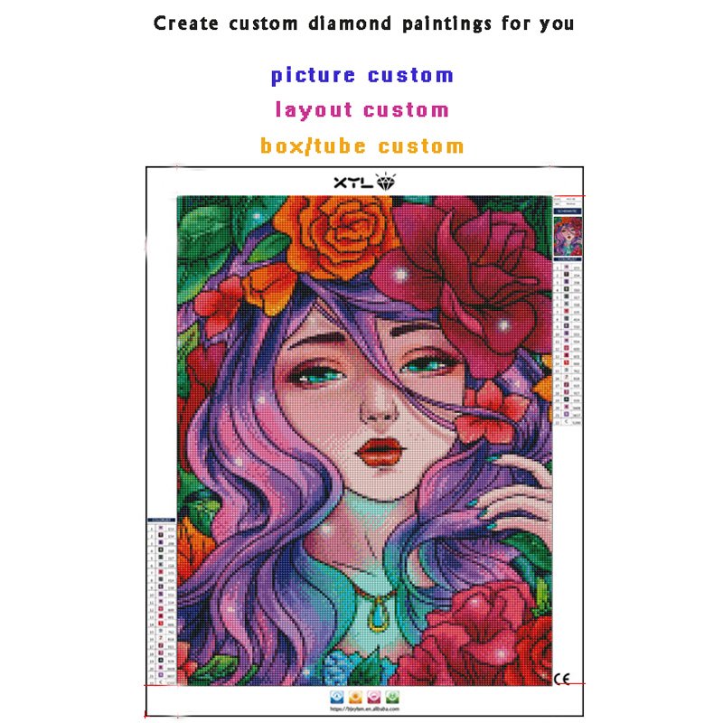 DM-110 5D DIY Custom Diamond Painting Full Square Resin Drill for adults and kids