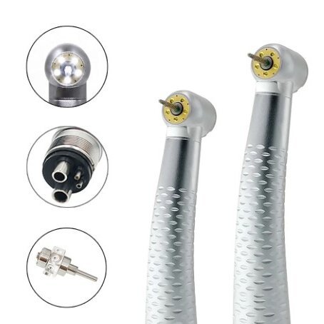 High Speed Dental Handpiece LED High Speed Push Button Dental Handpiece Air Turbine Optic Led High Speed Handpiece