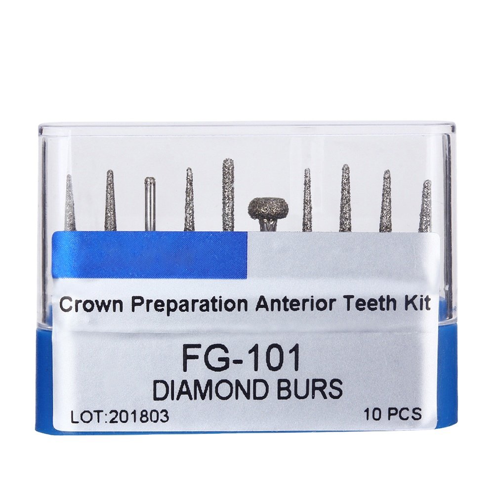 10 pcs/pack Dental Diamond Burs Dental High Speed Handpiece Dental Diamond Bur
