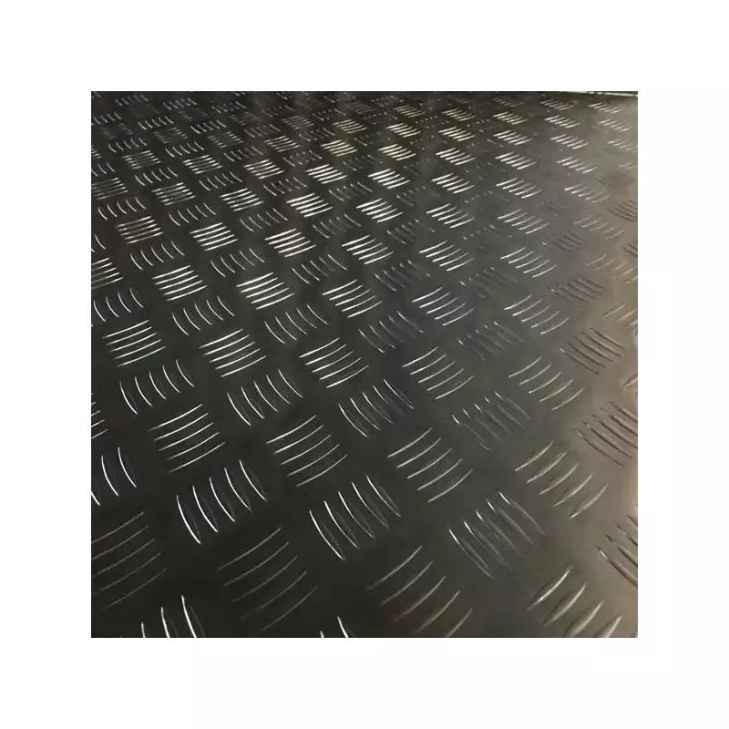 Bus car Anti-slip Aluminum checker plate sheet diamond and 5 bar pattern colored painting surface aluminum tread plate
