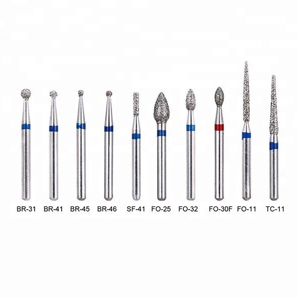 Multi Use Precise Dental Diamond Burs FG Teeth Polishing Kit High Speed Handpiece Tip Diamond Bur