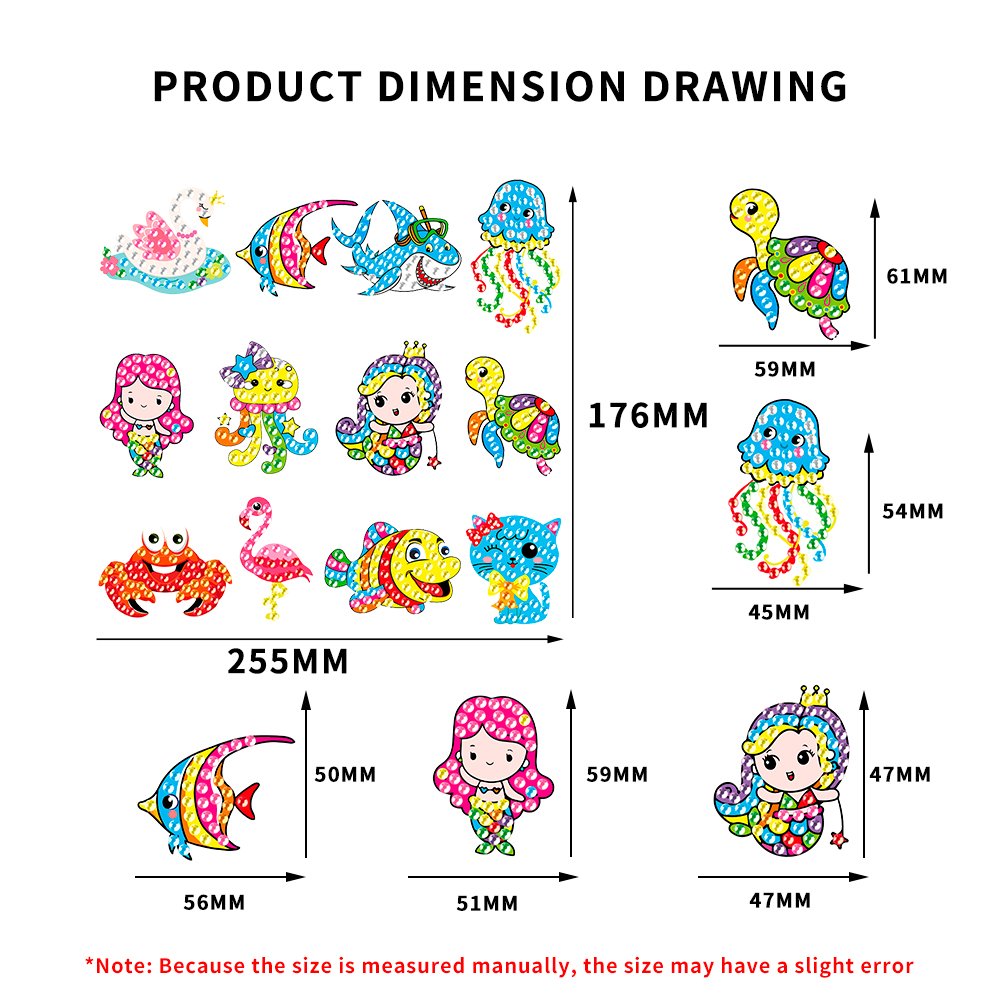 DIY Children's Diamond Painting Animal and Marine Life Leisure Handdrawn Diamond Painting Diamond stickers