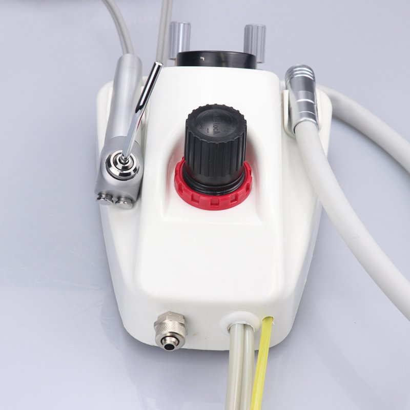 Dental Portable Air Turbine Unit for Compressor Handpiece 2 holes/4 Holes with dental air water Syringe