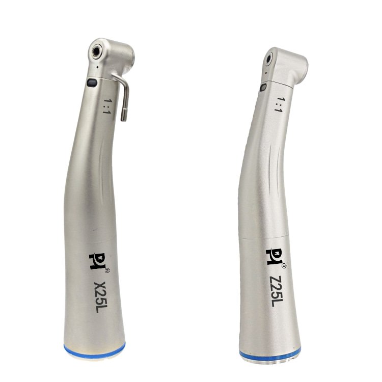 Dental X25 Contra Angle Handpiece 1:1 Low Speed Fiber Optic E Type Handpiece ISO Quality Made Metal Plastic Steel Turbine