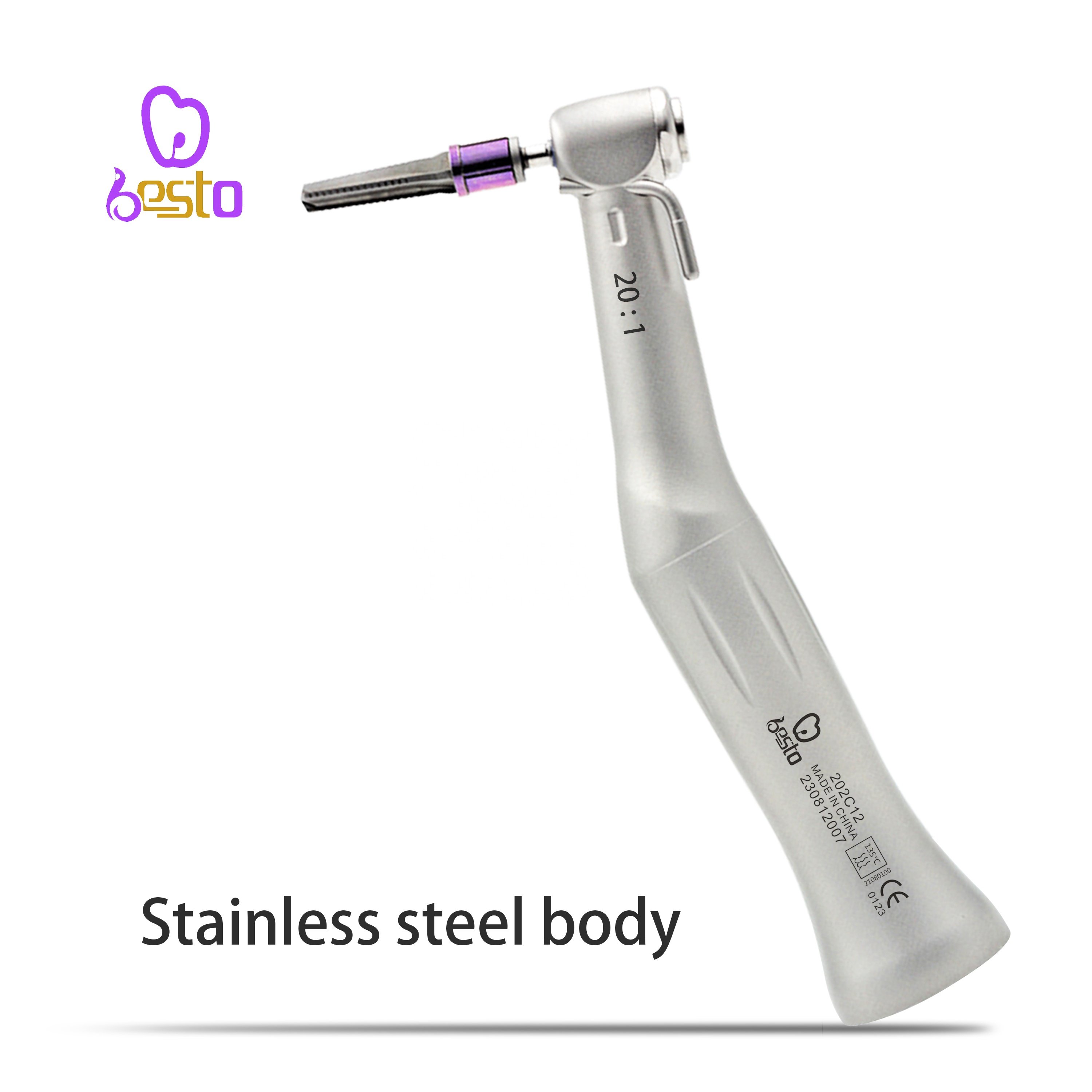 Dental 20:1 Contra Angle Implant Low Speed Handpiece Stainless Odontologia Surgical Contra Angle Dentistry Instrument
