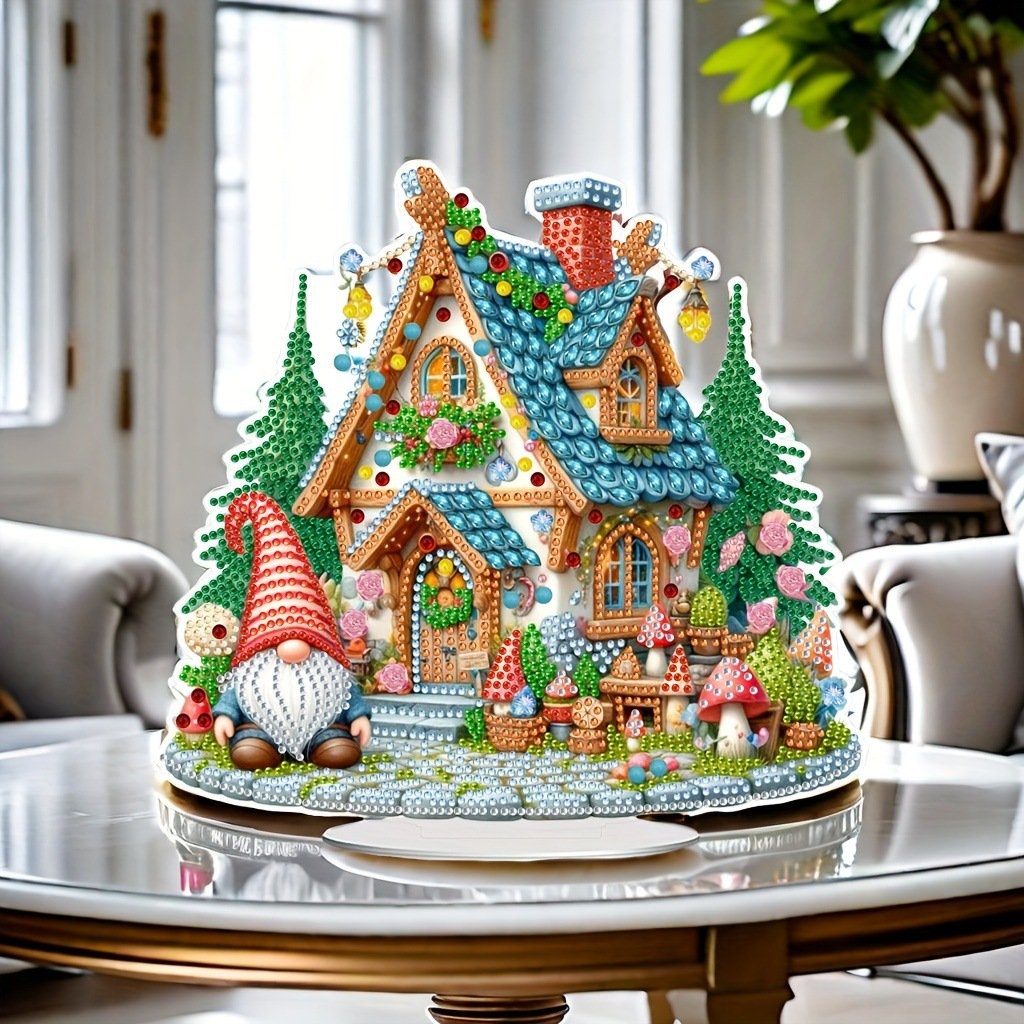 Hot selling new diamond painting desktop decoration DIY Christmas house Santa Claus Christmas home exquisite decoration