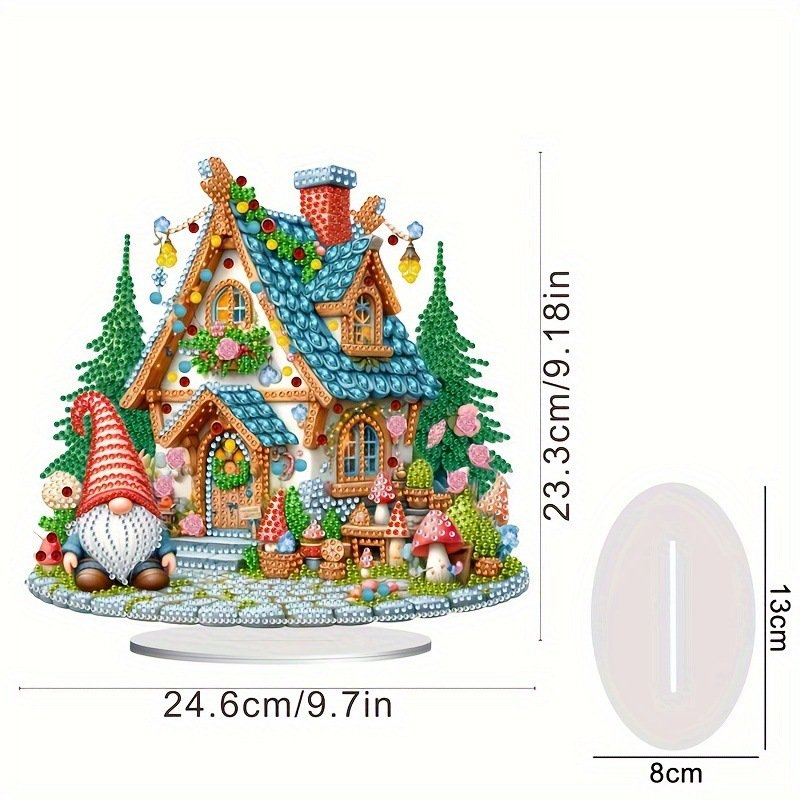Hot selling new diamond painting desktop decoration DIY Christmas house Santa Claus Christmas home exquisite decoration