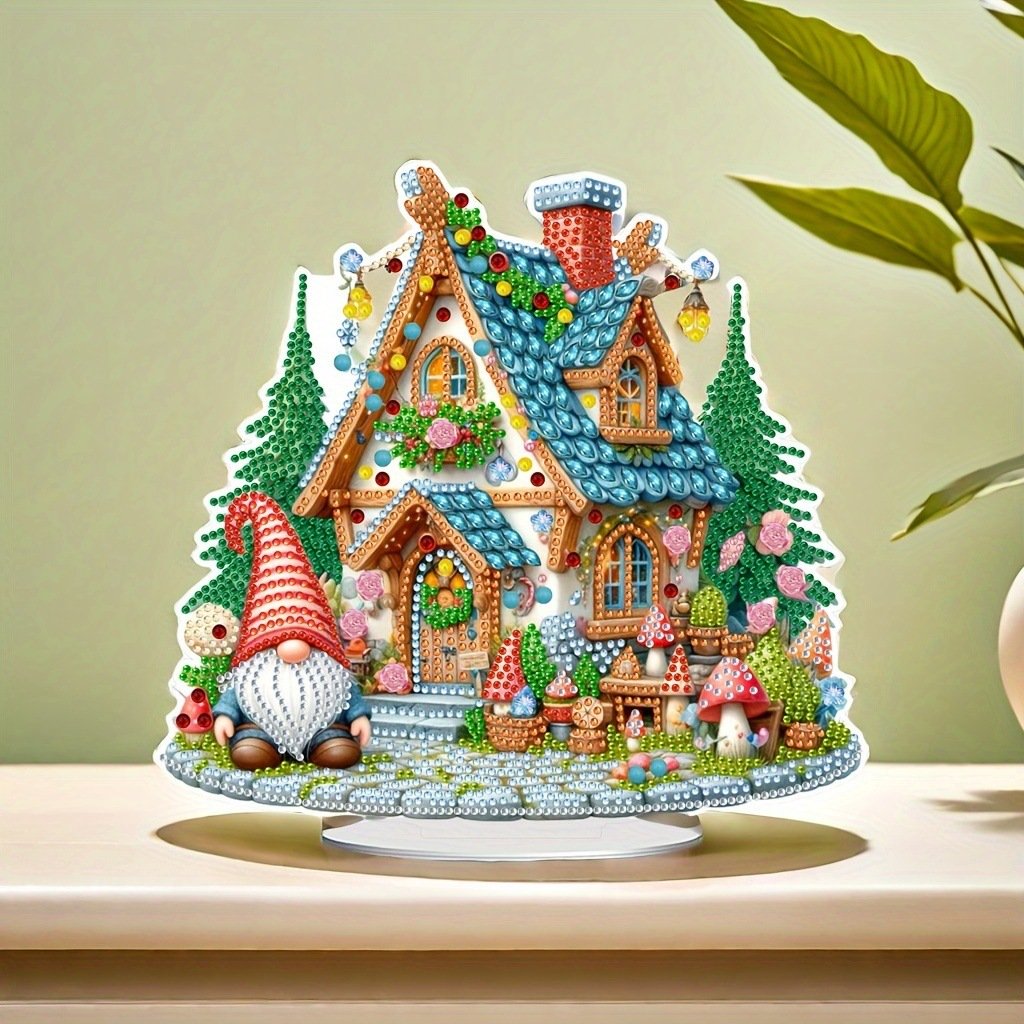 Hot selling new diamond painting desktop decoration DIY Christmas house Santa Claus Christmas home exquisite decoration