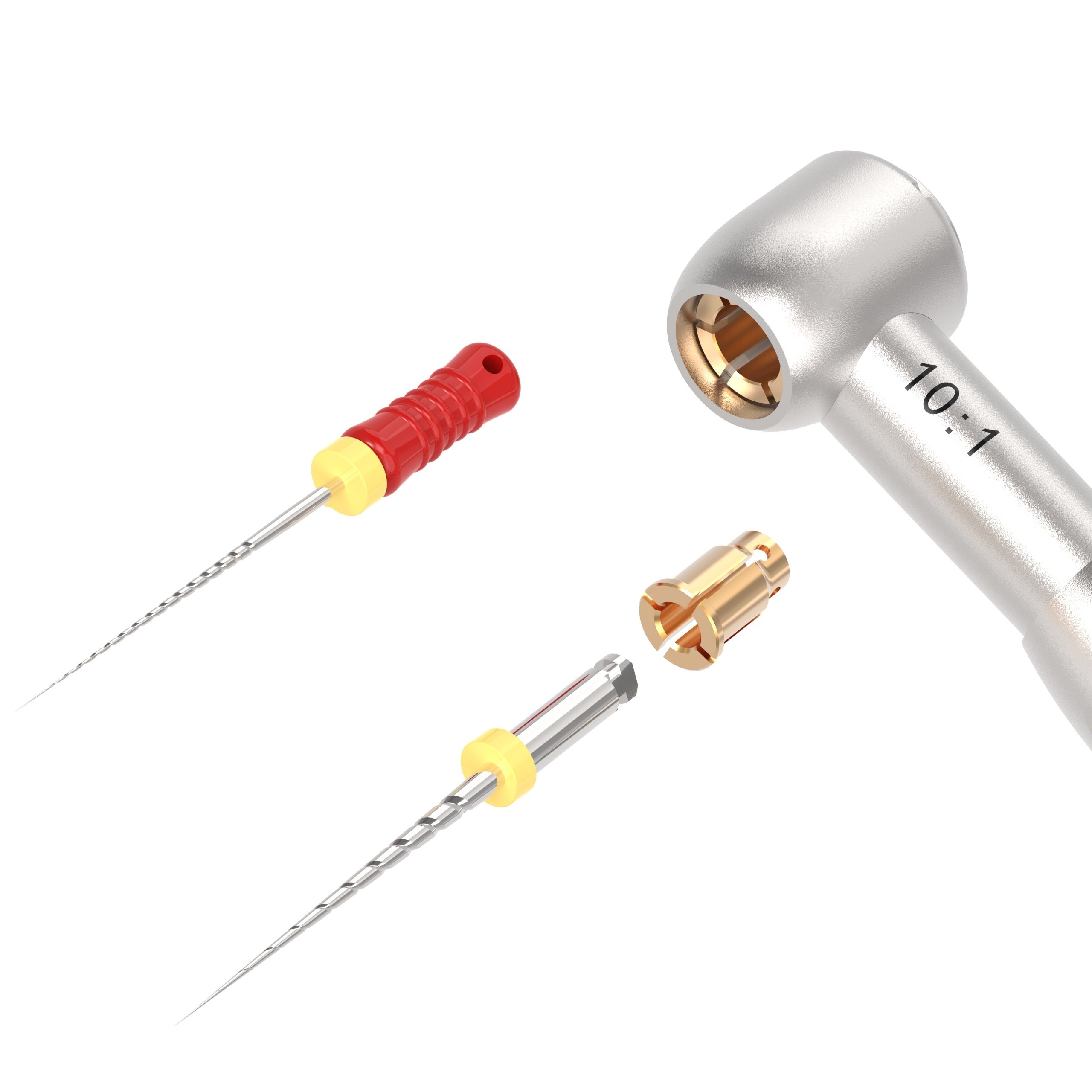 10:1 TEP-ER10 Reduction Endodontic Dental Handpiece hand files & Engine File 60 Twist Contra Angle Low Speed