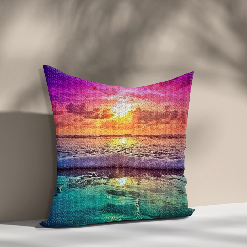 Landscape Sun Setting 5D Diamond Painting pillow case Embroidery Cross Crafts DIY Kit Decor Gift