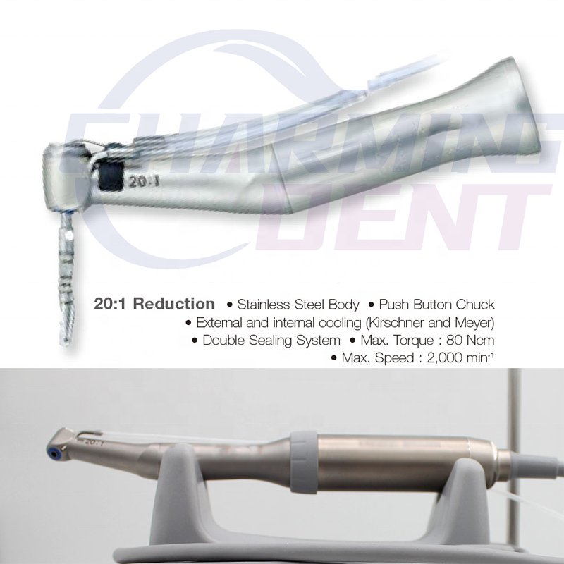 Oral surgery dental 20:1 contra angle low speed implant handpiece / Surgical motor implantology handpiece
