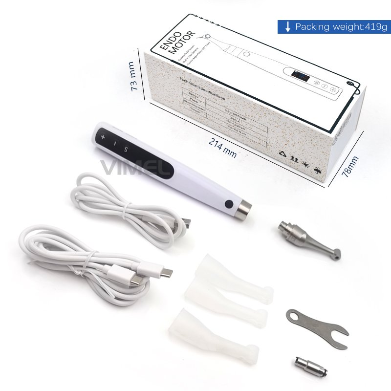 2 in 1 Dental Endodontic Root Canal Files Contra Angle Wireless LED withApex locator Endo Motor Oral Therapy