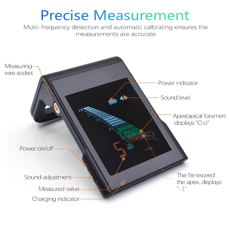 2 in 1 Dental Endodontic Root Canal Files Contra Angle Wireless LED withApex locator Endo Motor Oral Therapy