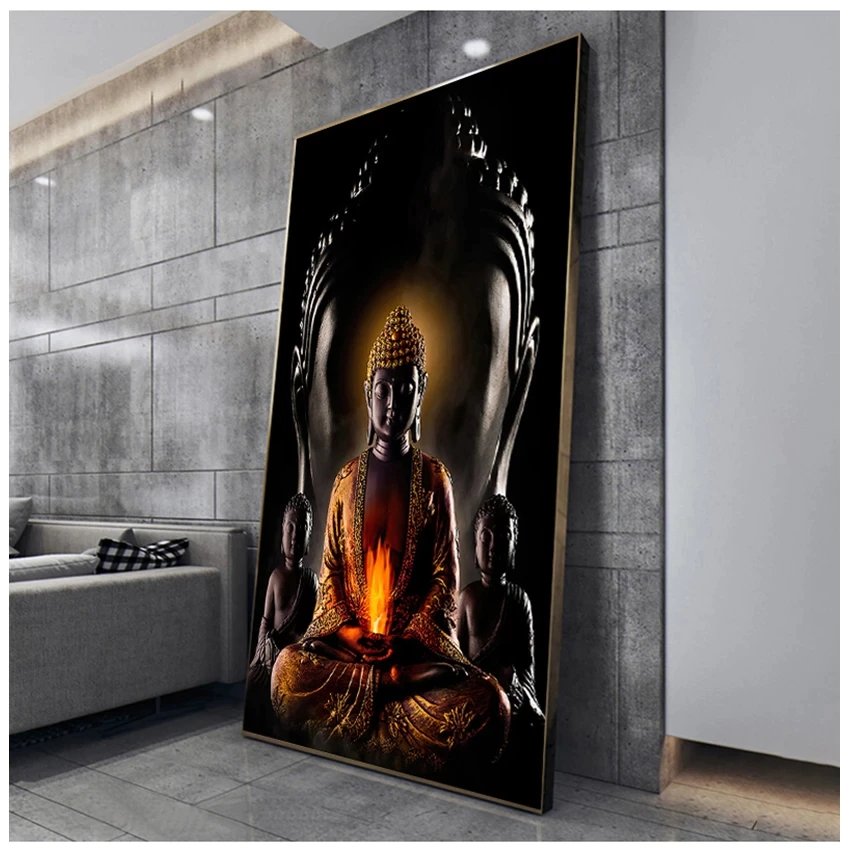 Canvas Pictures Buddhism Posters Decor God Buddha Wall Art Canvas Prints Buddha Paintings On The Wall