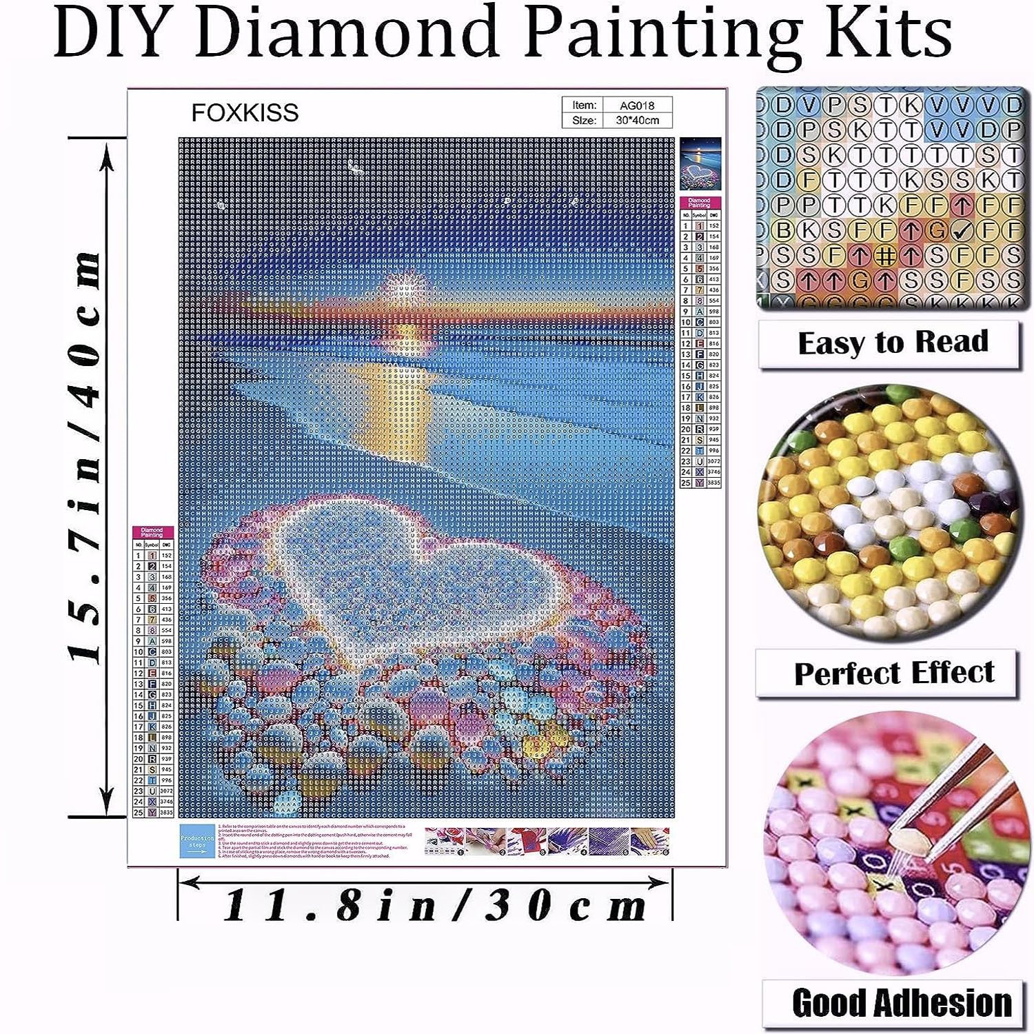 Sparkling Love Diamond Painting Creative Beach Diamond Painting Beach Scenery Diamond Painting 30*40cm