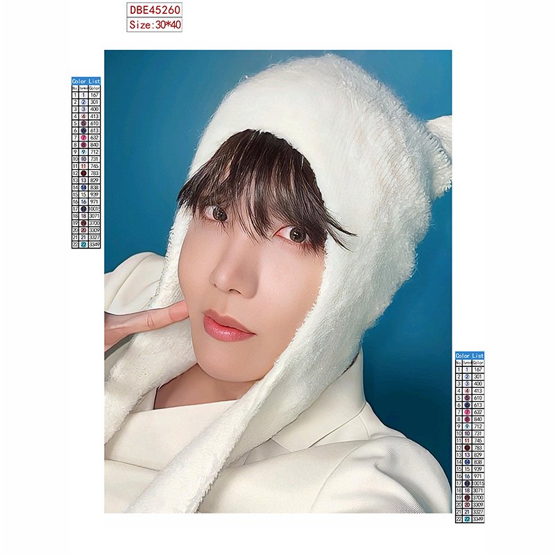 KPOP Bangtan Boys JHOPE 5D Diamond Painting JUNGKOOK JIMIN JIN SUGA V RM JHOPE 5D Diamond Painting Home Decoration