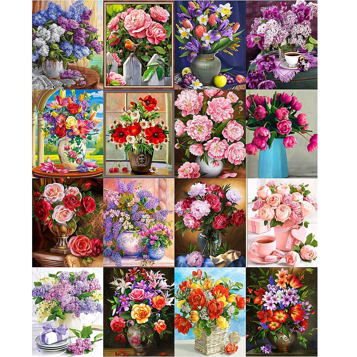 diamond painting kit for adults 5d flowers Custom diamond art painting kit diy crystal diamond painting
